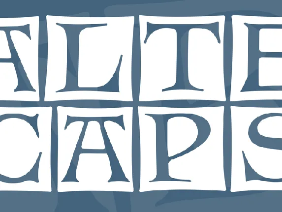 Alte Caps font