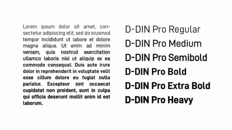 D-DIN PRO Sans Serif Family font