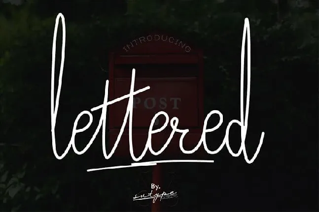 Lettered font