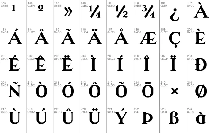 Modern Antiqua font