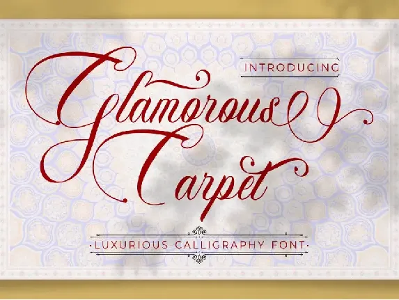 Glamorous Carpet font