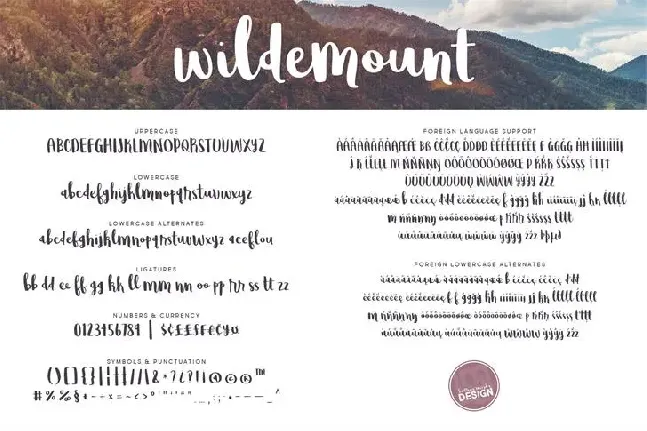 Wildemount Script font