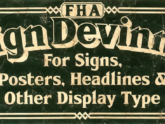 FHA Sign Devinne Family font