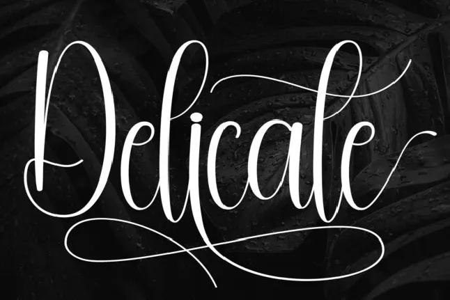 Delicate Script font