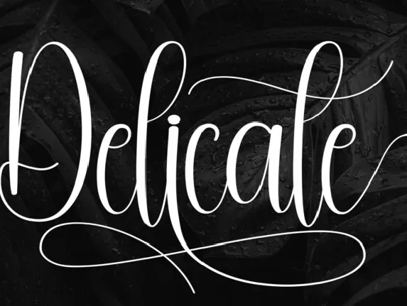 Delicate Script font