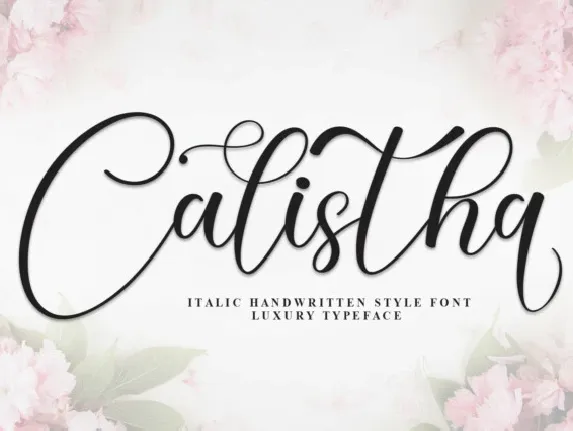 Calistha Calligraphy font