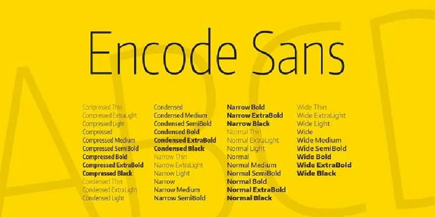 Encode Sans Condensed Family font