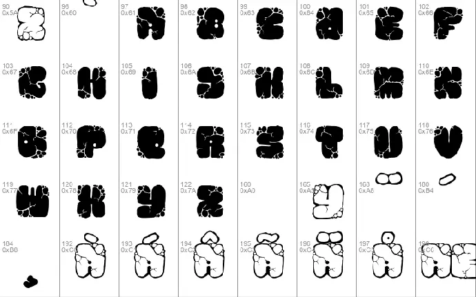 MAWNS rock font