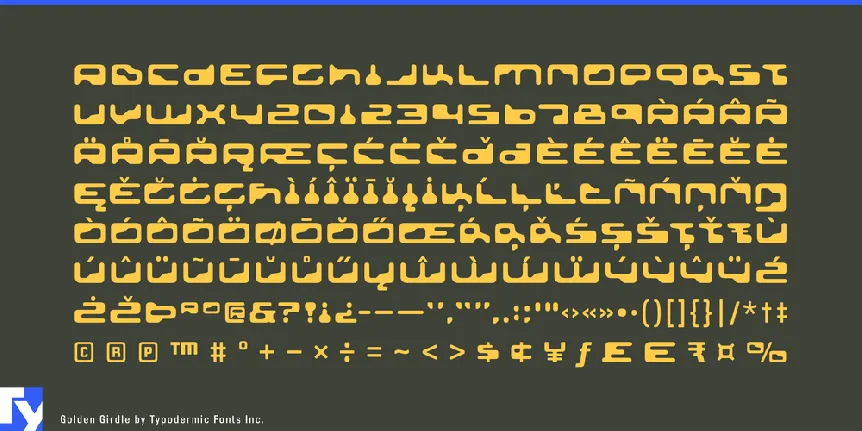 Golden Girdle font