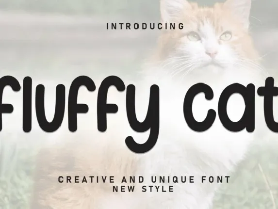 Fluffy Cat Display font