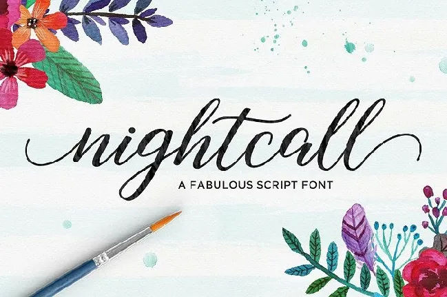 Nightcall Script font