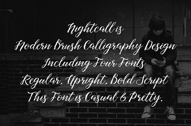 Nightcall Script font