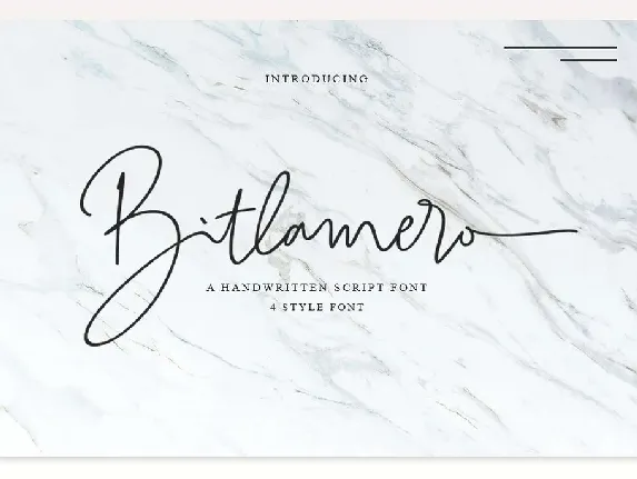 Bitlamero Signature Free font