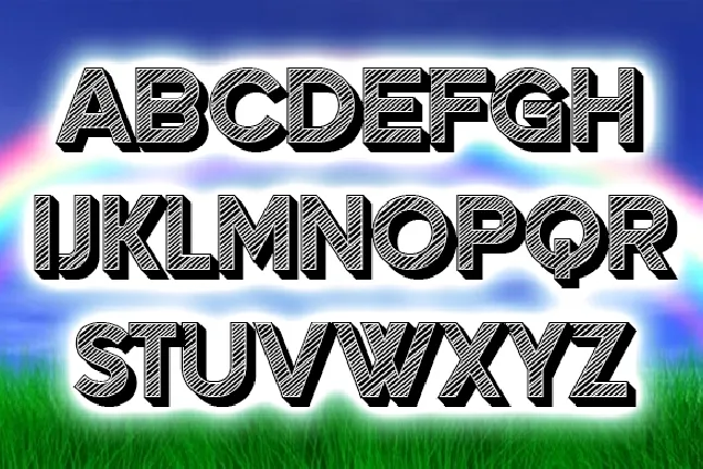 Rainbow font