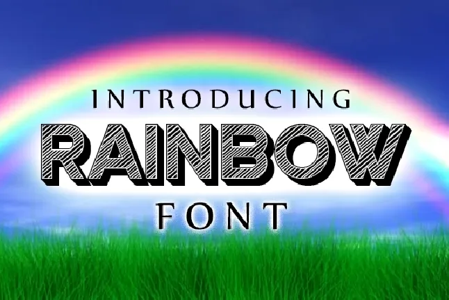 Rainbow font