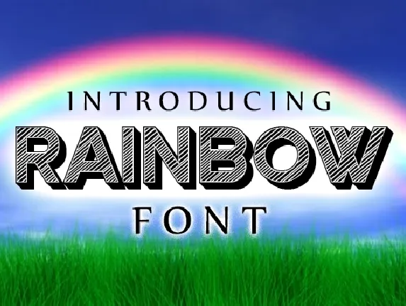 Rainbow font