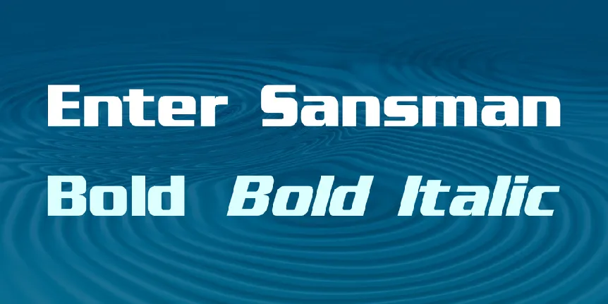 Enter Sansman font