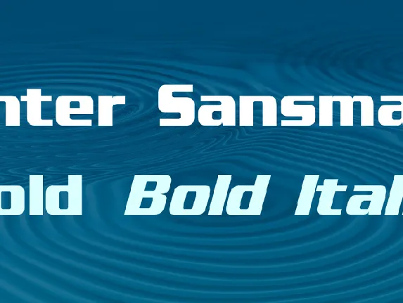 Enter Sansman font