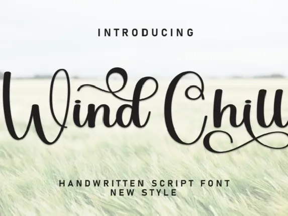 Wind Chill Script font