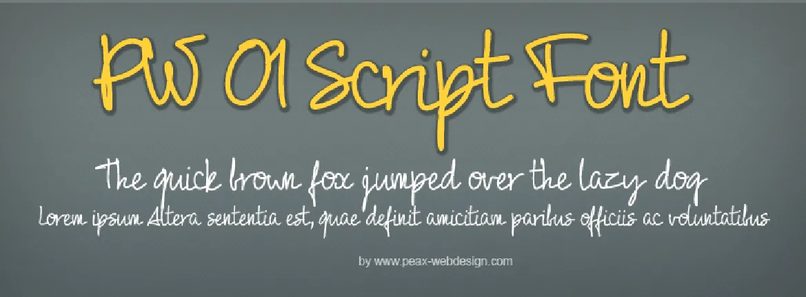 PW01Script font