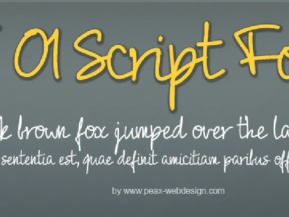 PW01Script font