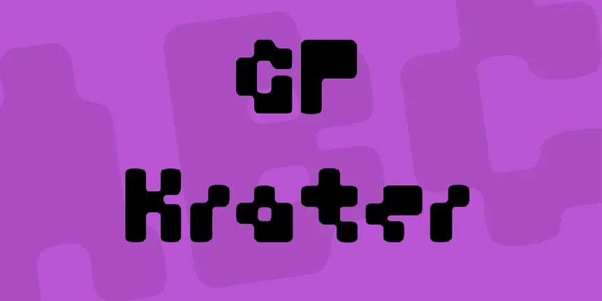 GF Krater font