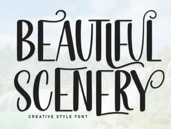 Beautiful Scenery Display font