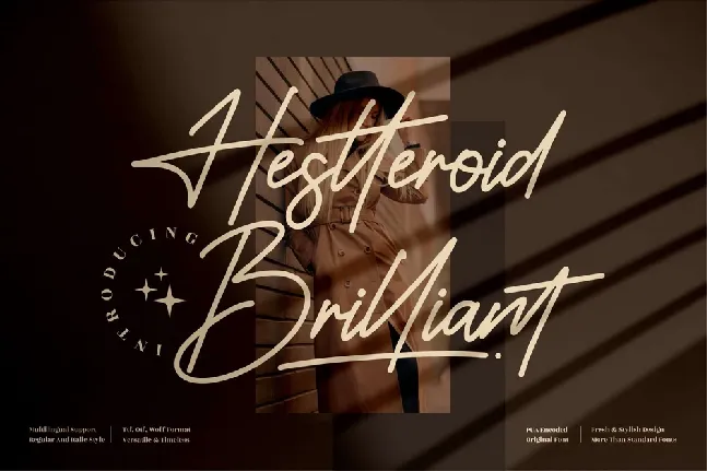 Hestteroid Brilliant font