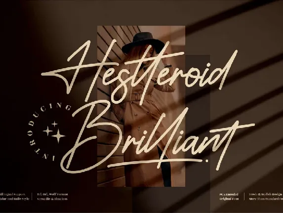 Hestteroid Brilliant font