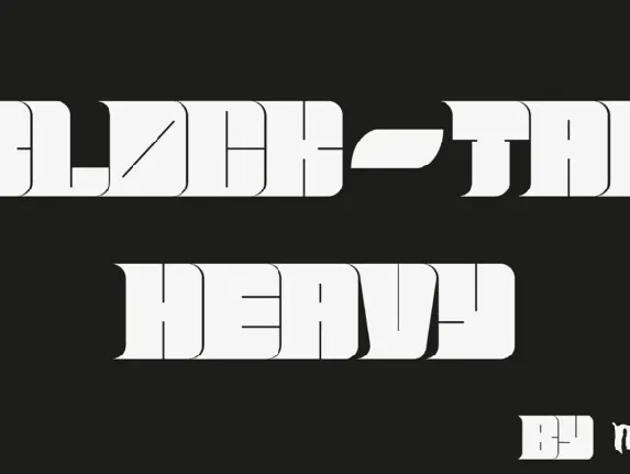 BlockTag-Heavy font