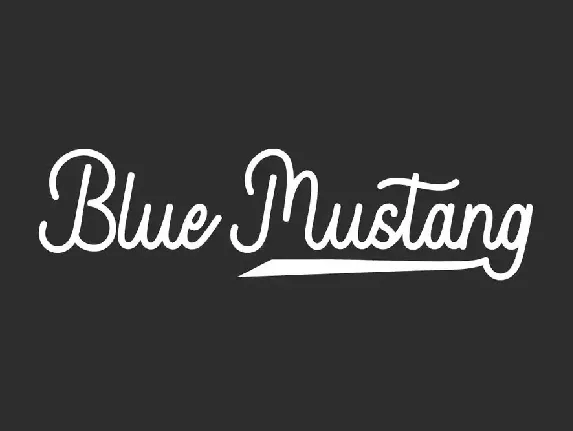 Blue Mustang font