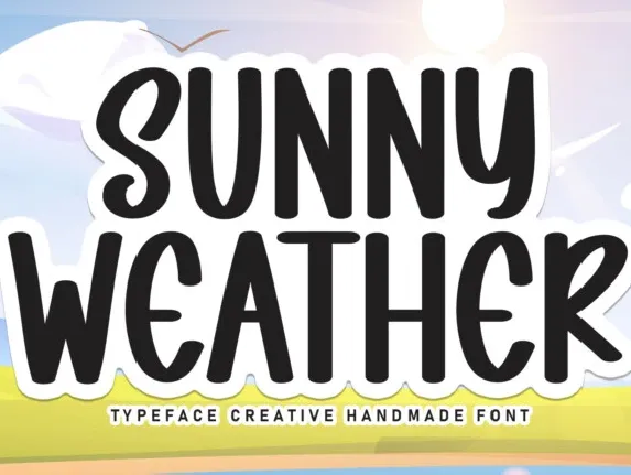 Sunny Weather Display font