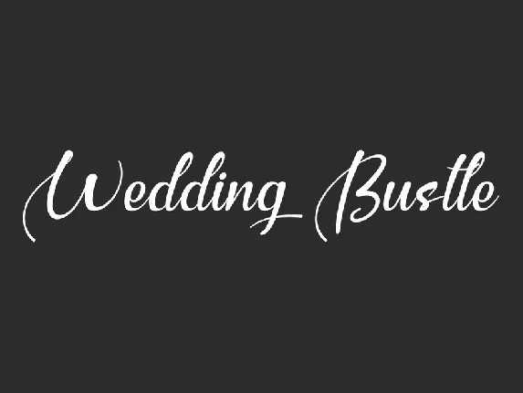 Wedding Bustle font