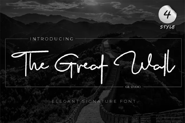 The Great Wall 2 font