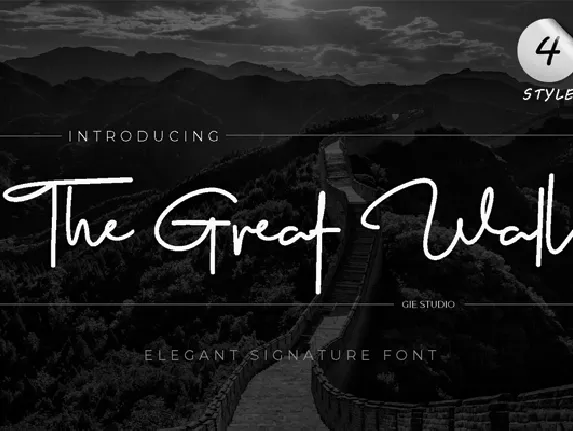 The Great Wall 2 font