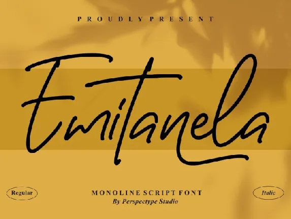 Emitanela â€“ Monoline Script font