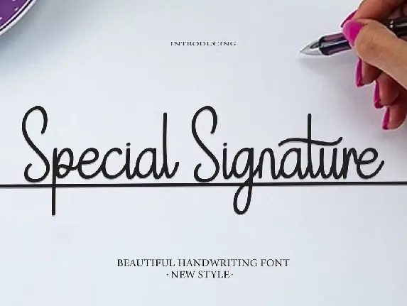 Special Signature font