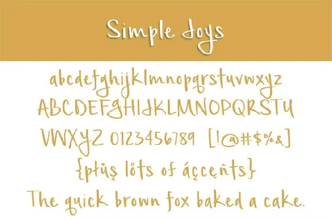 Simple Joys Free font