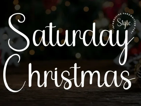 Saturday Christmas Script font