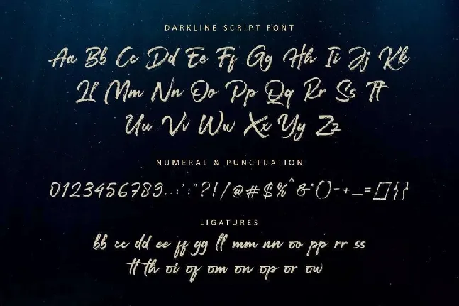 Darkline font