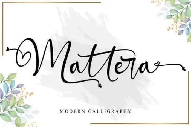 Mattera Calligraphy font