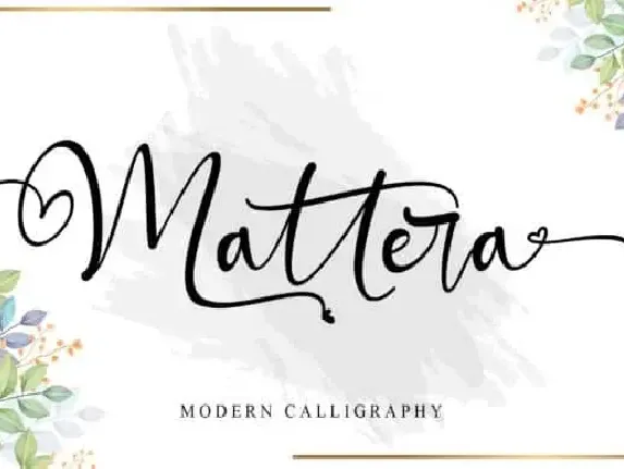 Mattera Calligraphy font