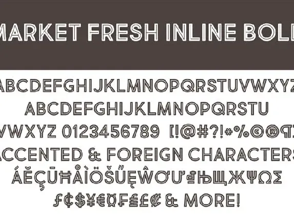 Market Fresh Inline Bold font