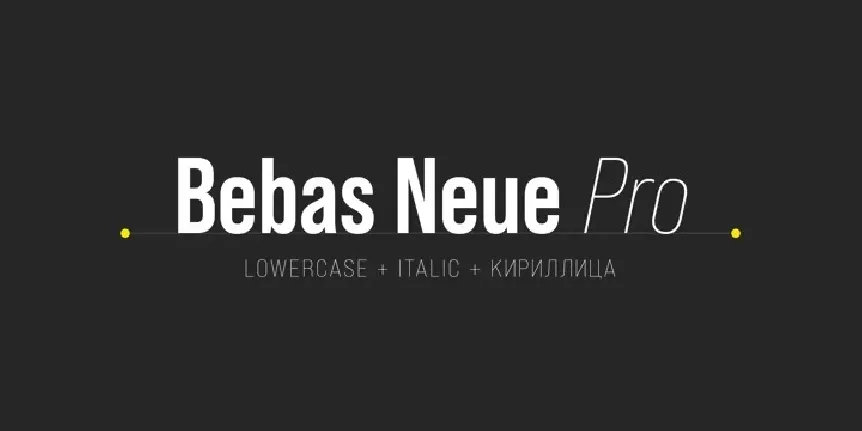 Bebas Neue Pro font