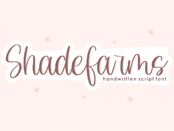 Shadefarms font