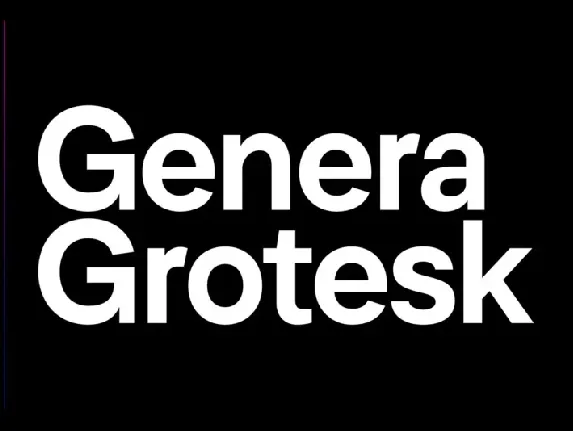 Genera Grotesk font