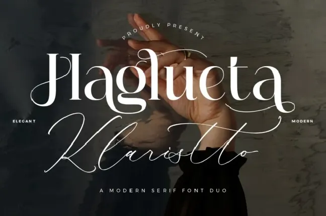 Haglueta Klaristto Duo font