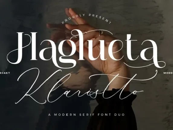 Haglueta Klaristto Duo font