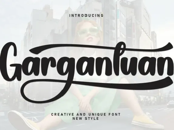 Gargantuan Script font