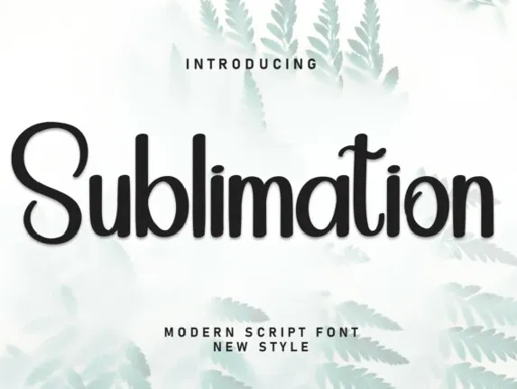 Sublimation Handwritten font